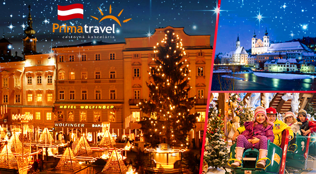 Rakúske mesto Vianoc Steyr a Linz