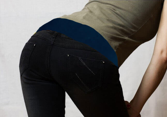 McTran Trendy bedrový pás - tmavomodrý, veľk. S