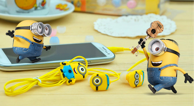 Štýlové slúchadlá z animovaného filmu Mimoni