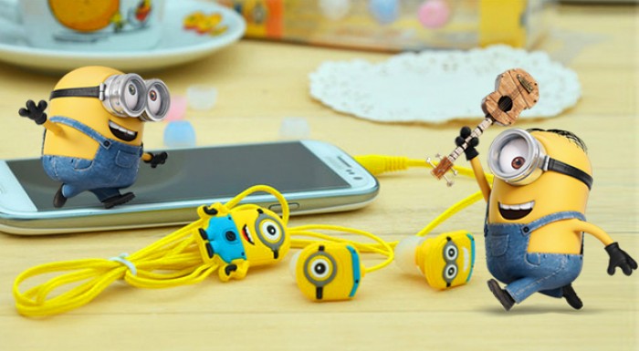 Štýlové slúchadlá z animovaného filmu Mimoni