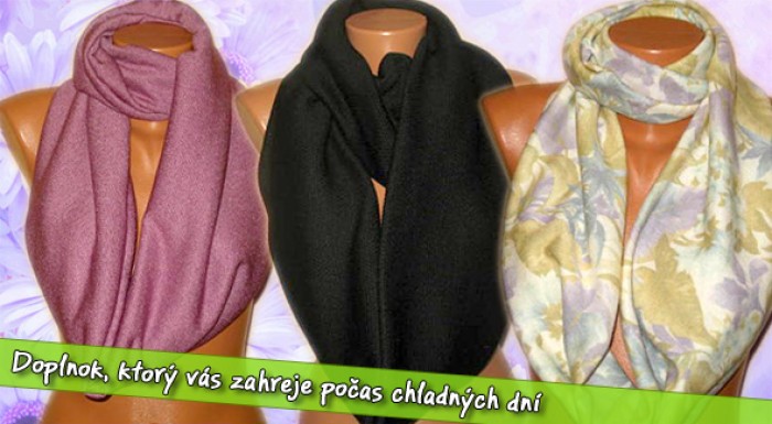 Šál slovenskej výroby. Vyberte si zo širokej ponuky krásnych módnych doplnkov.