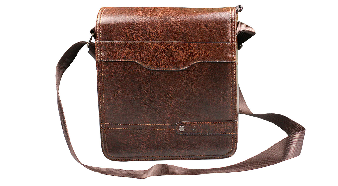 Pánska taška cez rameno tmavohnedá