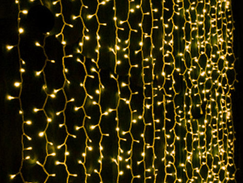 Svetelná záclona teplá biela