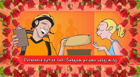 Valentínska zásielka pre vašu polovičku - ruža aj s vaším venovaním.