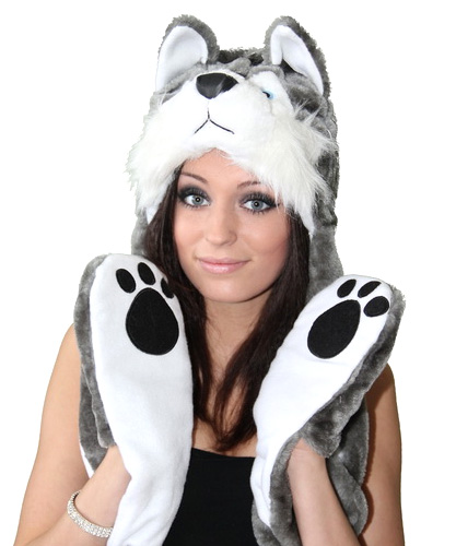 Zimná zvieracia čiapka (vlk) 3 v 1 vrátane poštovného