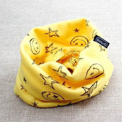 Hrejivý nákrčník pre deti a tínedžerov - vzor úsmev - žltý
