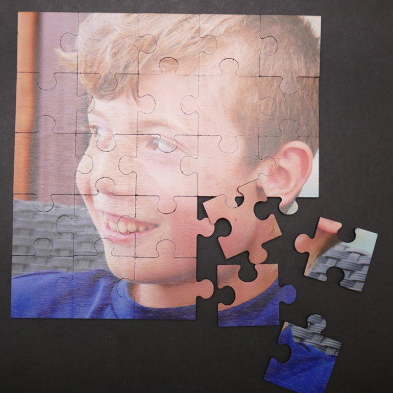 Drevené puzzle s vlastnou potlačou 30x30 cm