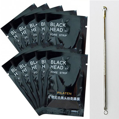 Balíček na ošetrenie pleti: 10 ks kórejskej masky a 1 ks profesionálneho nástroja na čistenie pleti