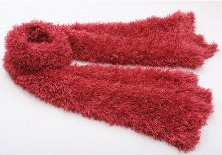 Zázračný strapatý šál v bordovej farbe