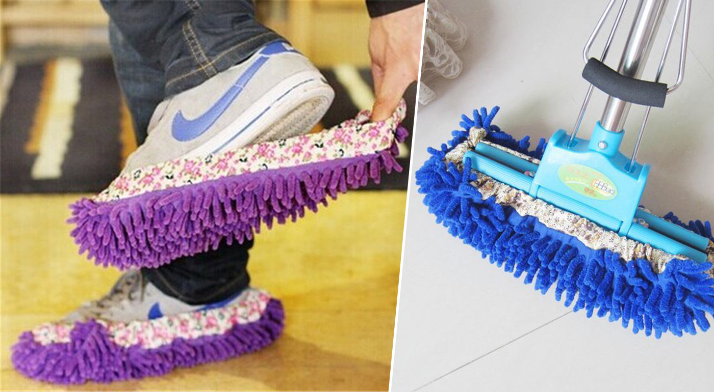 Praktické mop papuče na čistenie