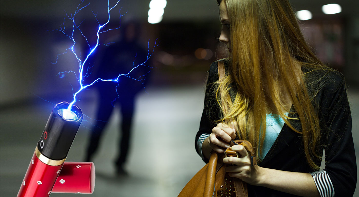 Dámsky paralyzér a baterka v tvare rúžu