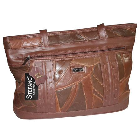 D2. Dámska kožená kabelka GUIDO BANINI - hnedá