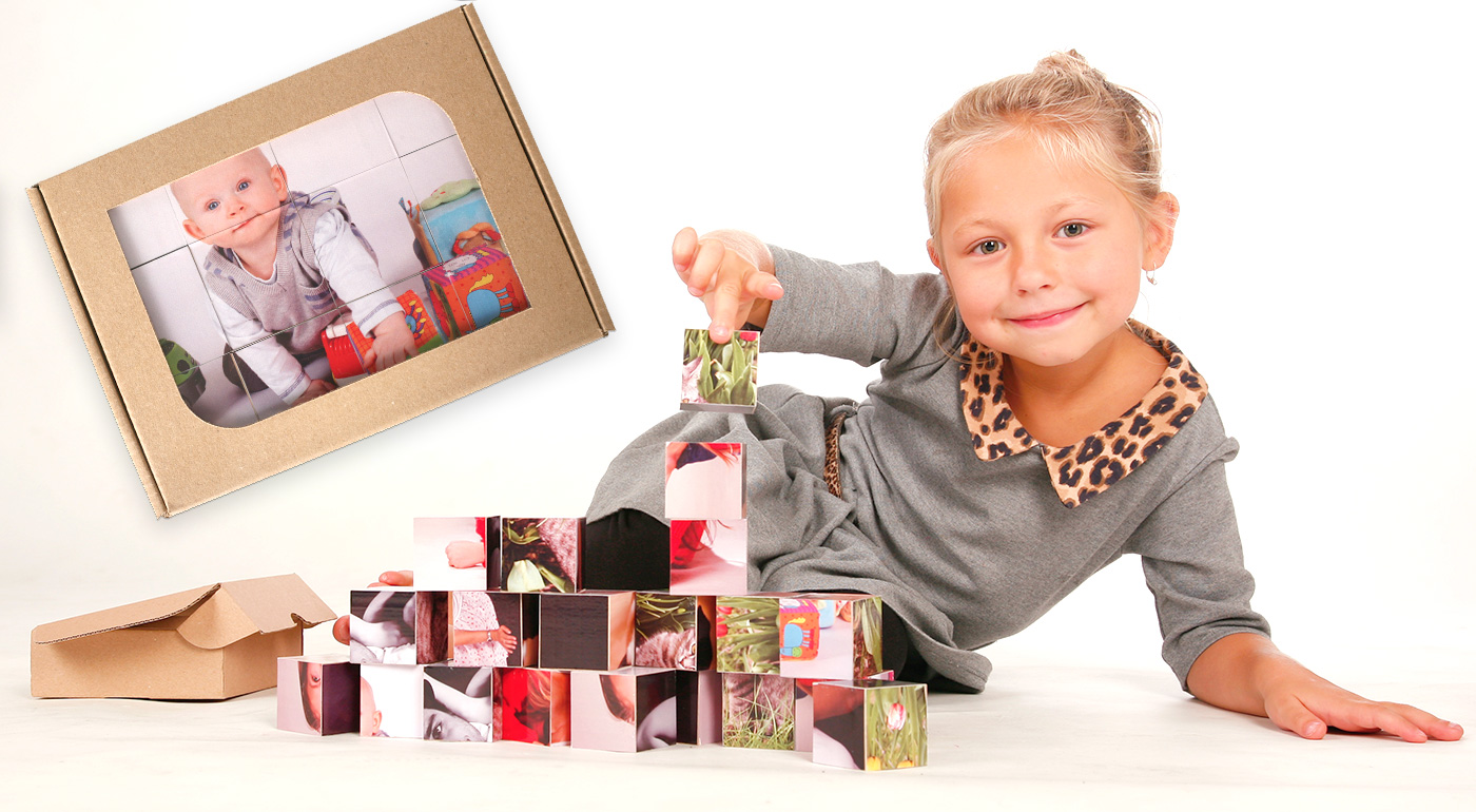 Detské kocky s fotopotlačou v darčekovej krabičke