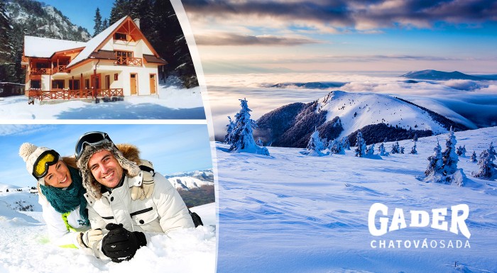 Chatová osada Gader uprostred zimnej Veľkej Fatry