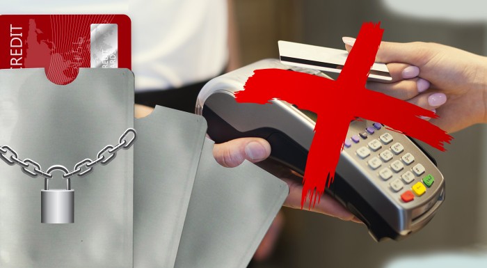 Bezpečnostný obal alebo puzdro na kreditku