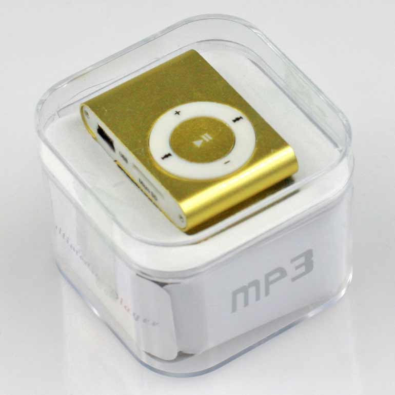 MP3 - mini prehrávač zlatý