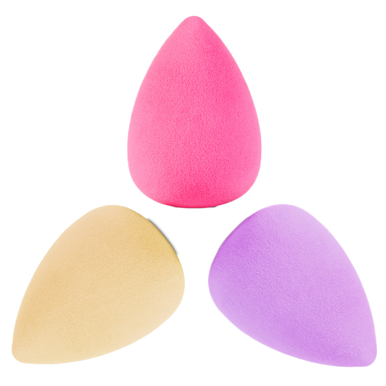 Hubka na mejkap v tvare slzy - 3 ks