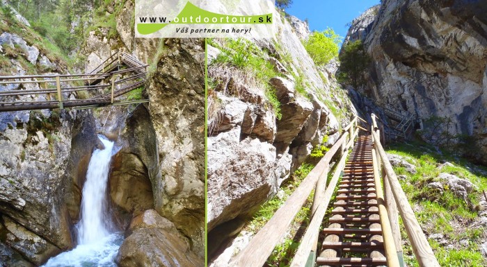 Turistika v Medvedej rokline v rakúskych Alpách