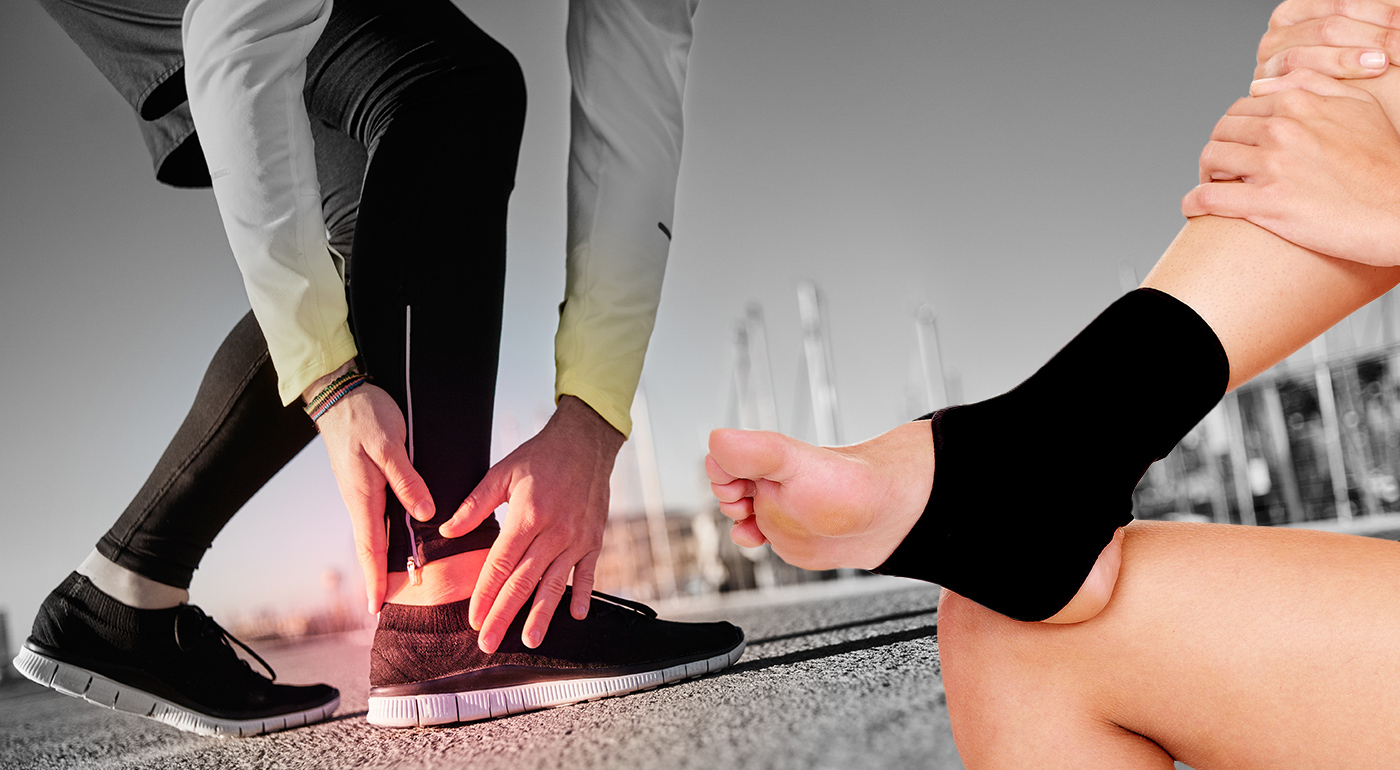 Spevňujúca zdravotná bandáž na členok