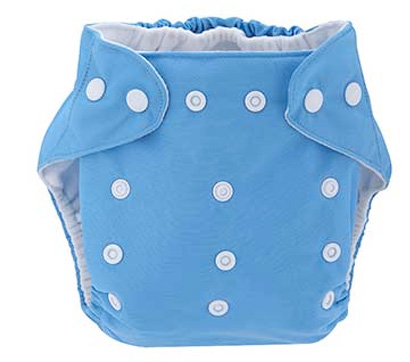 Detská látková eko plienka, farba slabo modrá + vkladačka