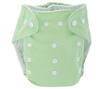 Detská látková eko plienka, farba pastelovo zelená + vkladačka