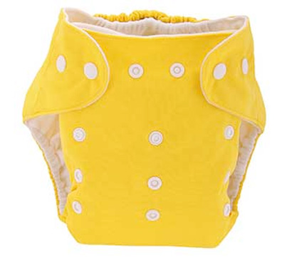 Detská látková eko plienka, farba žltá + vkladačka