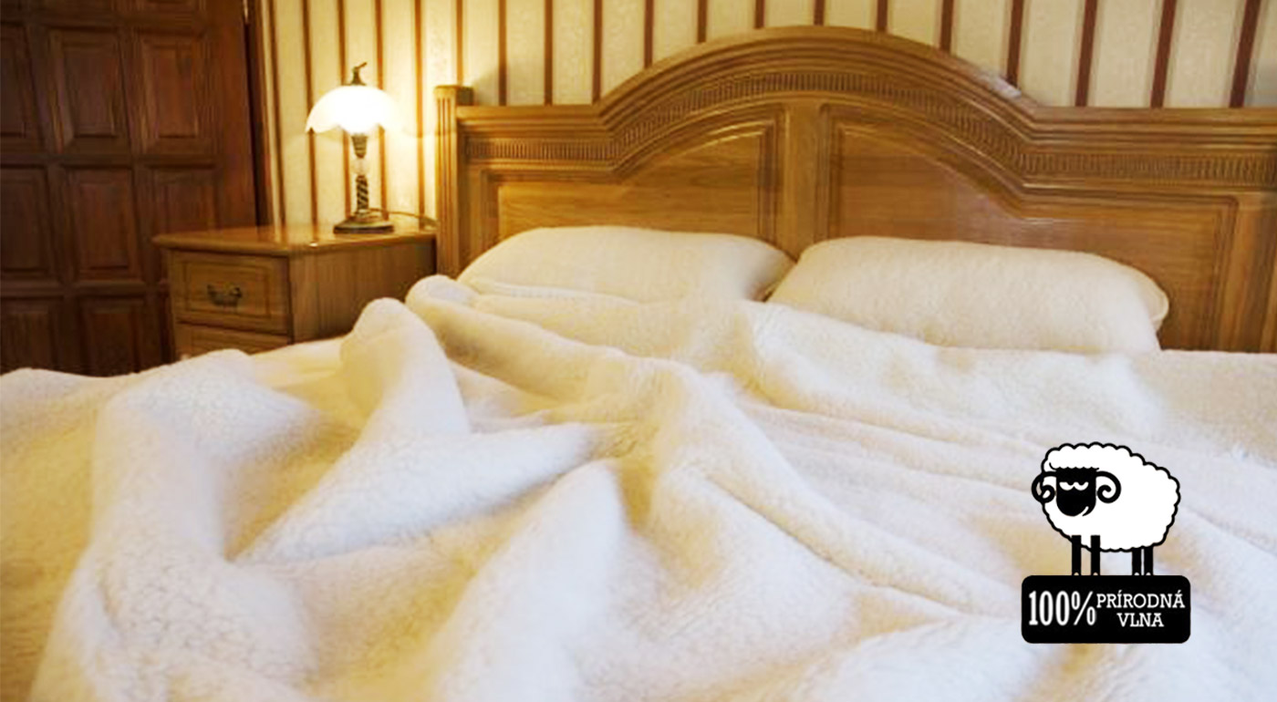 Hrejivá deka a vankúše z ovčej vlny