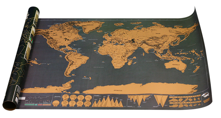 Stieracia mapa sveta Deluxe XL edícia