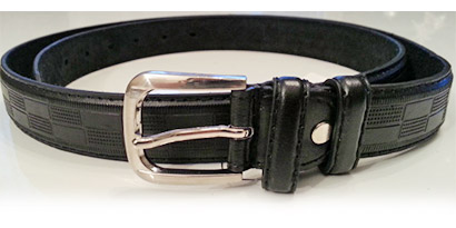 Pánsky kožený opasok s oceľovou prackou - model G