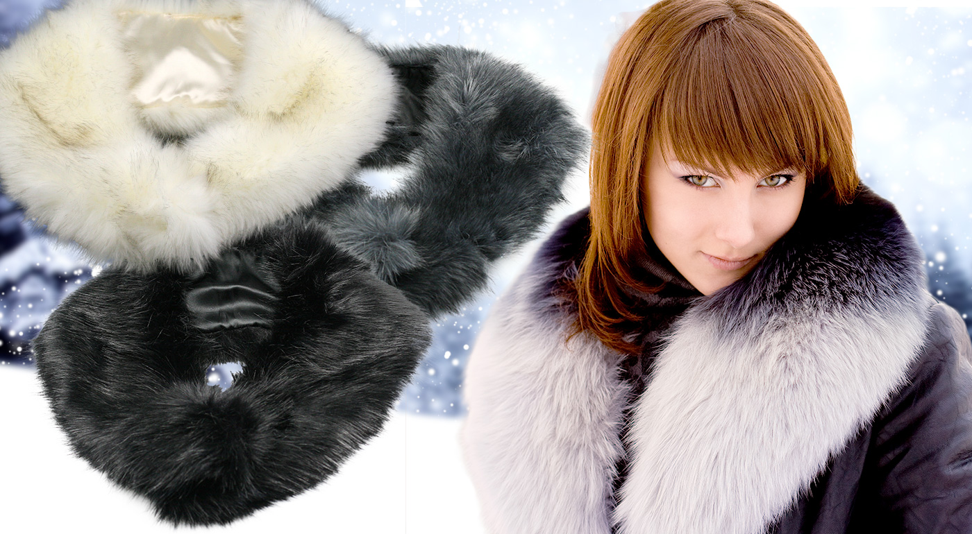 Krásny kožušinový golier