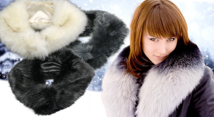 Krásny kožušinový golier