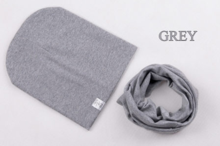 Set: čiapka a nákrčník pre deti a tínedžerov - grey