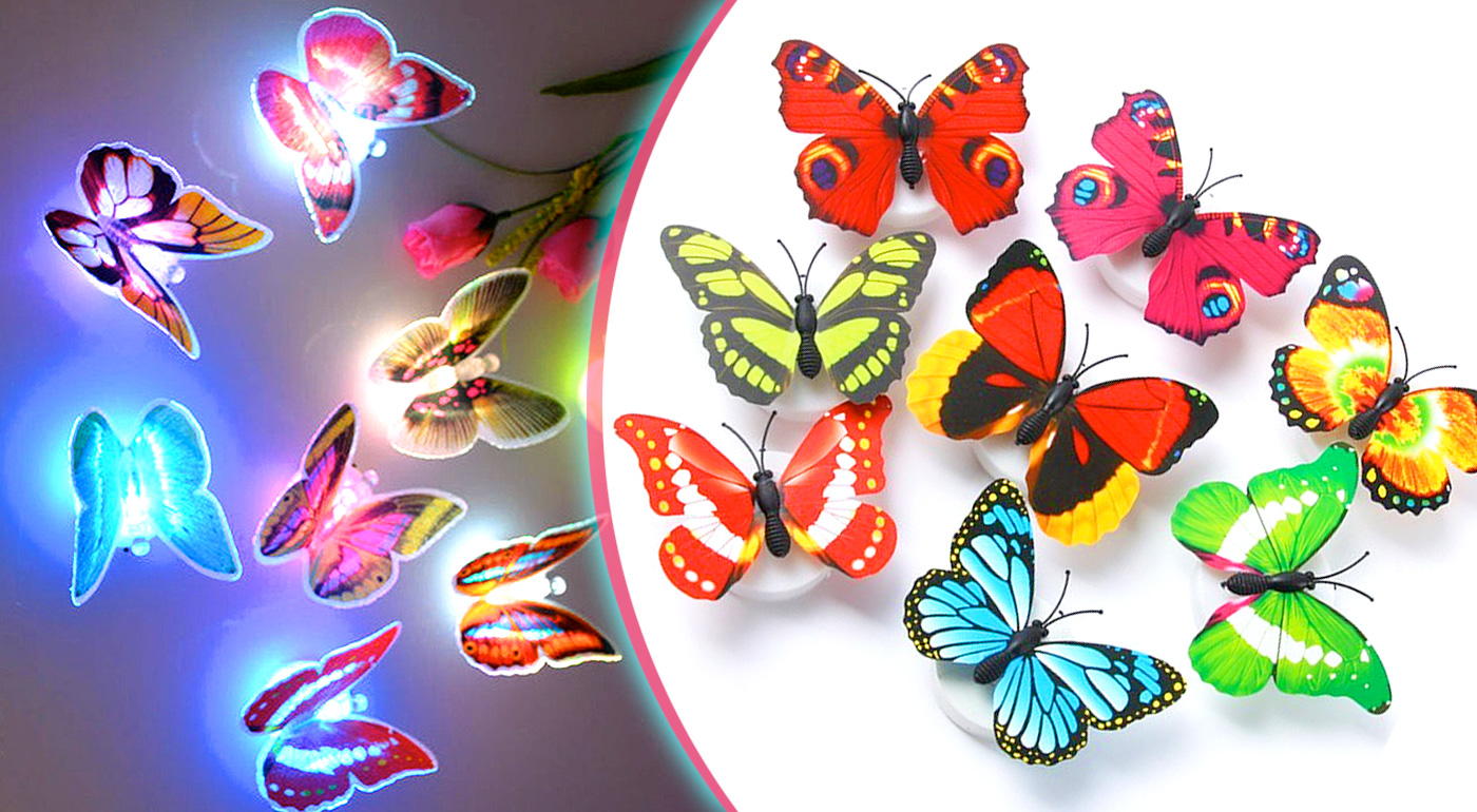 LED dekorácie v tvare motýľa