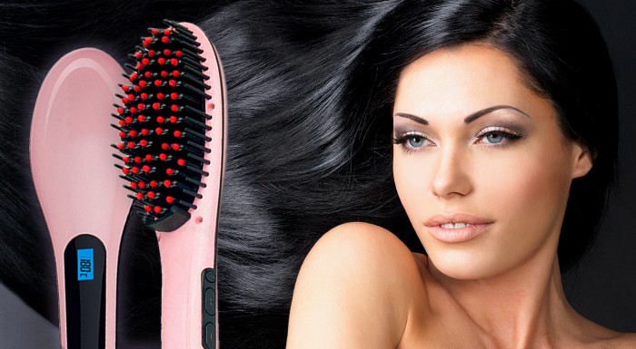 Antistatická kefa so žehličkou na vlasy