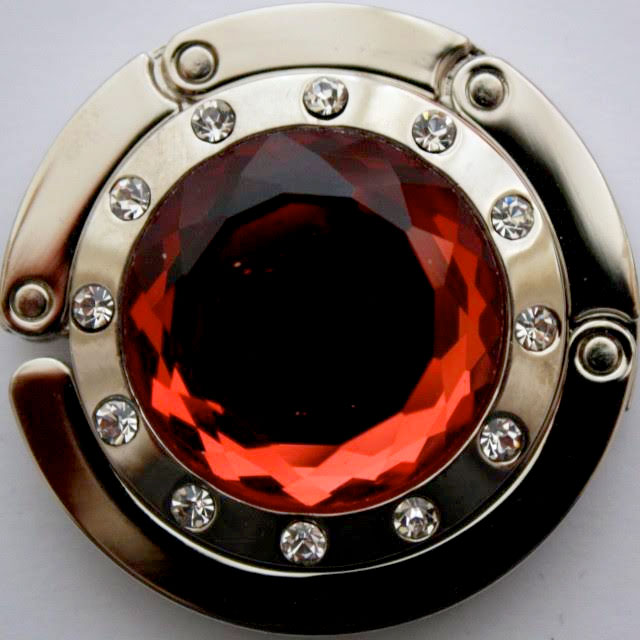 Držiak na kabelku - kameň červený