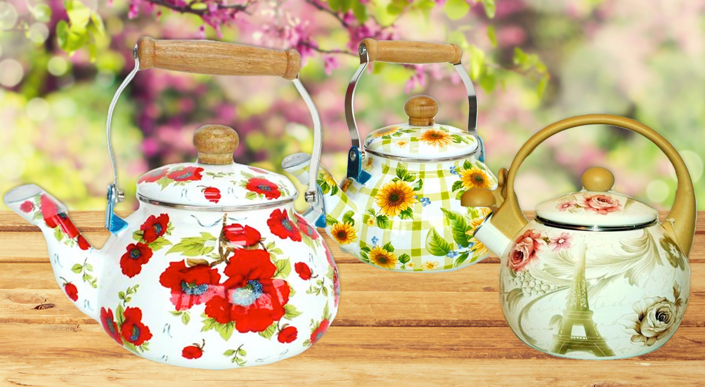 Smaltované čajníky v klasickom štýle