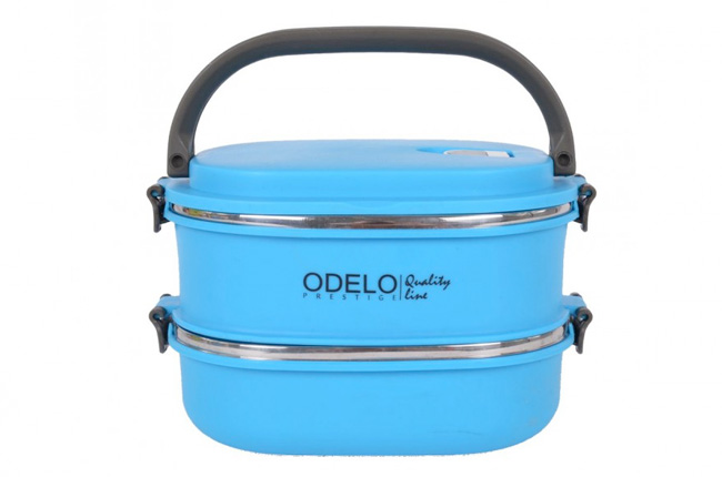 E2. Termoobedár nerezový 2-dielny ODELO model OD1292, objem: 1800 ml  - modrý