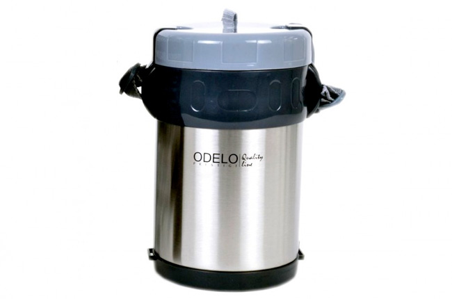 H. Termoobedár nerezový 3-dielny ODELO model OD1084, objem: 2000 ml  - nerezový