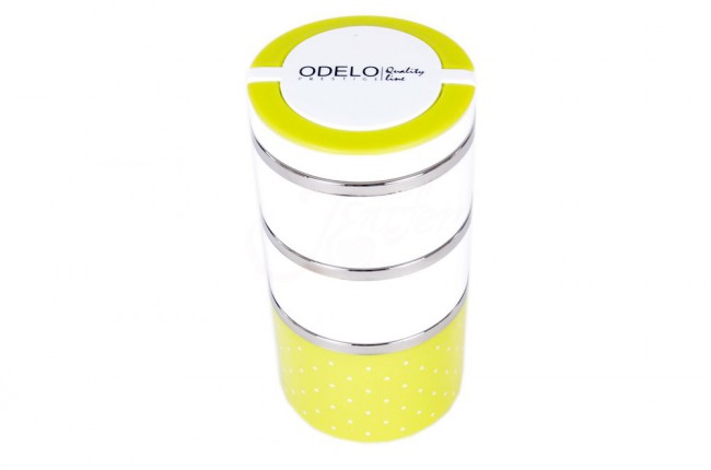 G2. Termoobedár nerezový 3-dielny ODELO model OD1288, objem: 1230 ml  - zelený