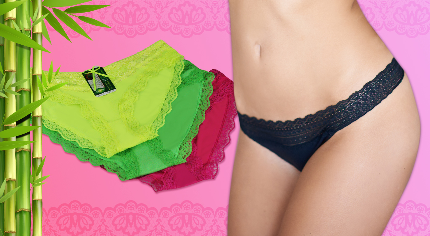 Dámske bambusové nohavičky s čipkou