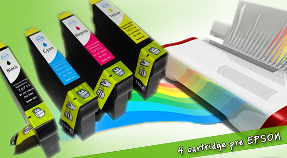 4ks cartridge náplní pre tlačiarne EPSON 