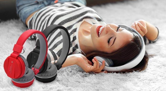 Bezdrôtové bluetooth slúchadlá s rádiom
