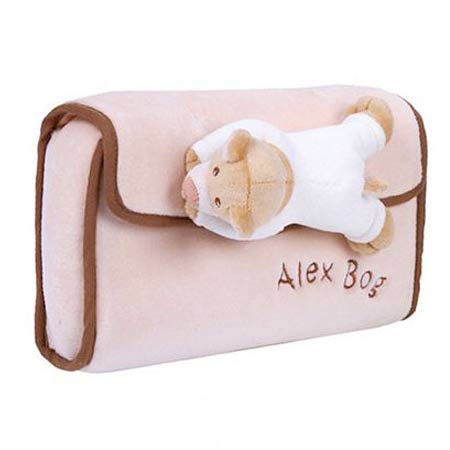 Obal na plienky a iné doplnky  - béžová farba, rozmer: 14 x 23 x 6 cm