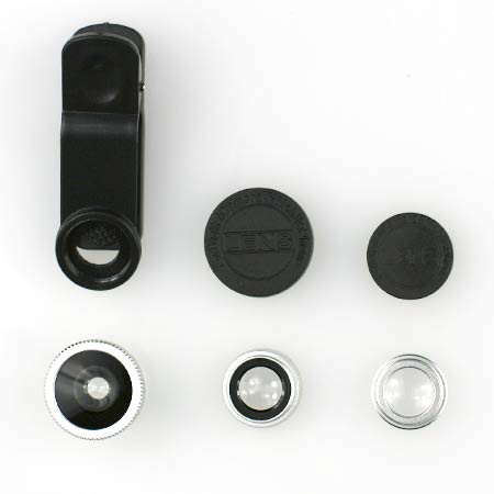 Sada objektívov s univerzálnym klipom - strieborná