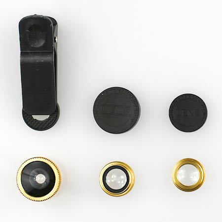 Sada objektívov s univerzálnym klipom - zlatá