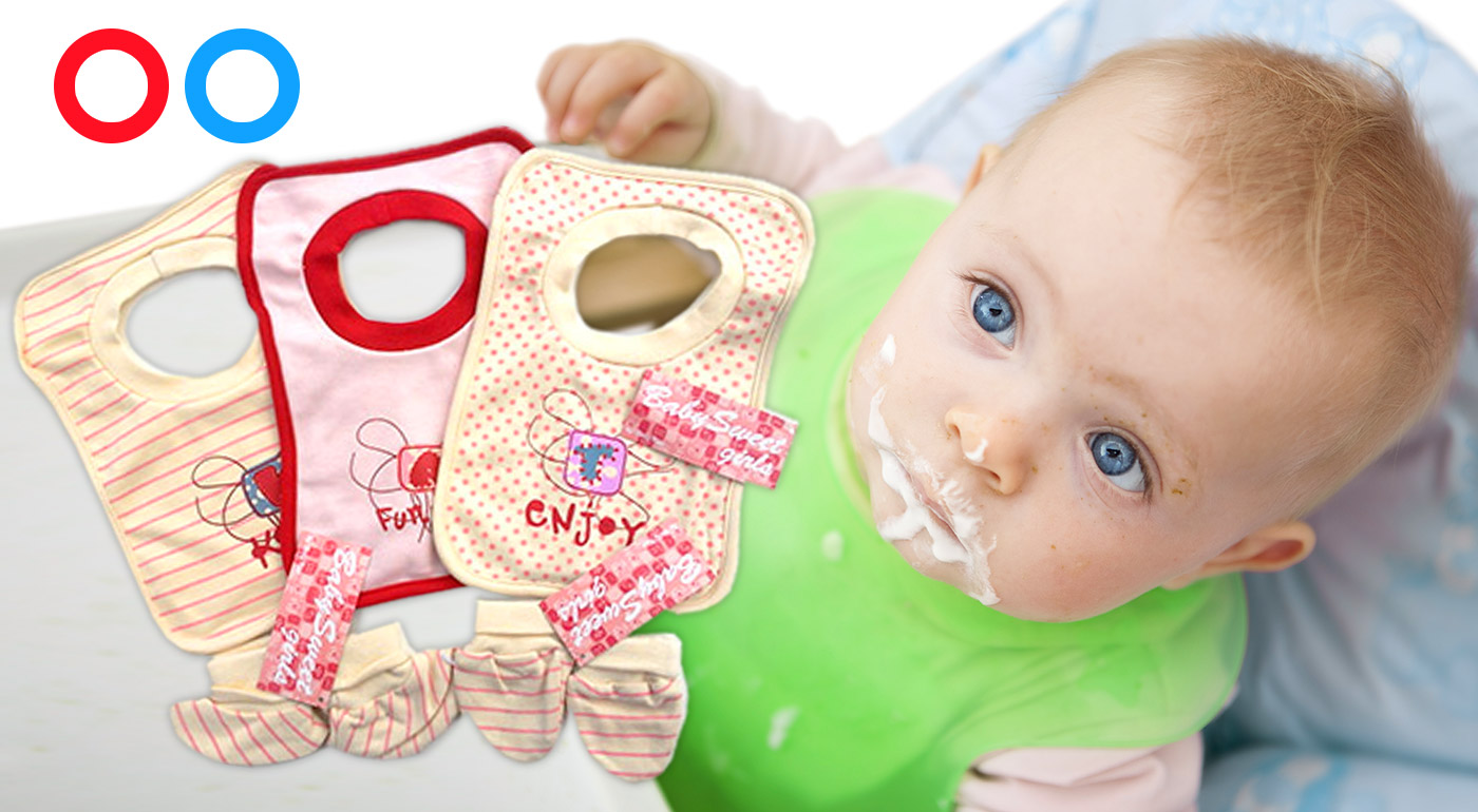 Rozkošný dievčenský a chlapčenský kojenecký set