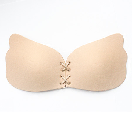 Bezšvová samodržiaca podprsenka bez ramienok, farba: telová, veľkosť: A
