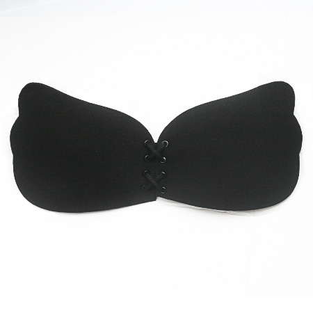 Bezšvová samodržiaca podprsenka bez ramienok, farba: čierna, veľkosť: A