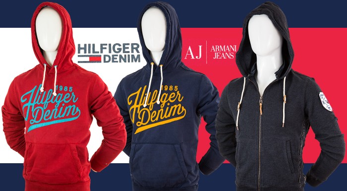 Pánske mikiny Tommy Hilfiger a Armani