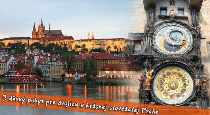 Hotel Bohemians*** - 3 dni v Prahe pre 2 osoby
